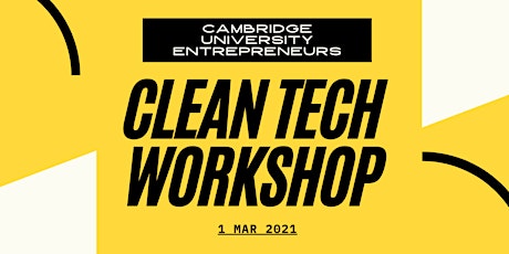 CUE Clean Tech Workshop primary image