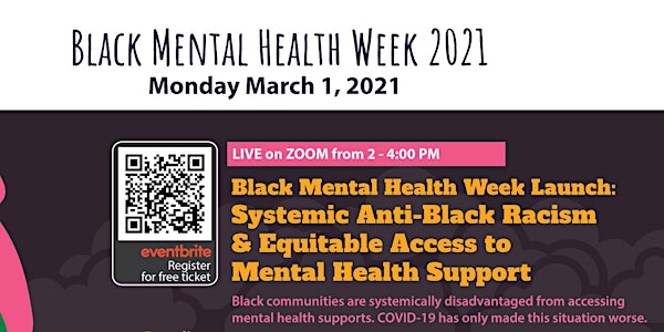 Black Mental Health Week Launch