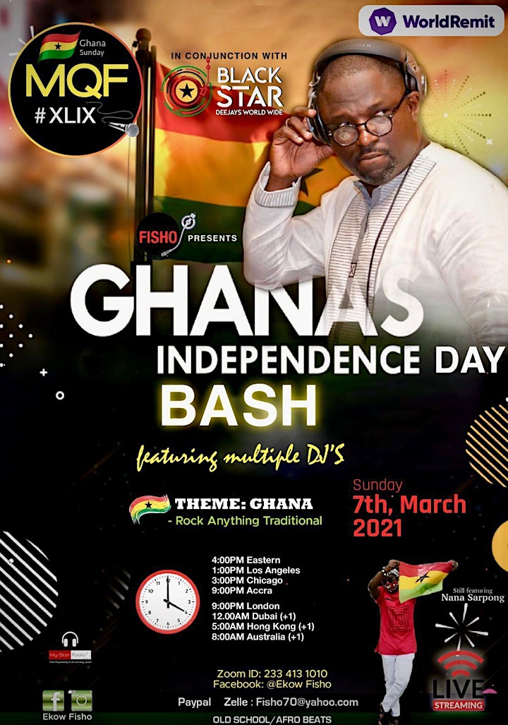 3 Day Ghana Independence Celebration ft Concert & Talks With Ghana Embassy image