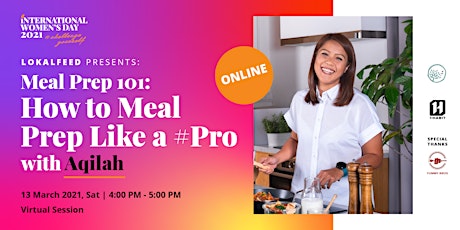 [Online] Meal Prepping 101: How to Meal Prep Like a #Pro with Aqilah primary image