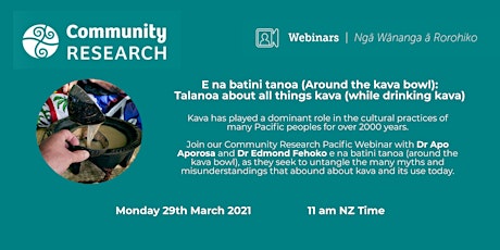 E na batini tanoa (Around the kava bowl): Talanoa about all things kava primary image