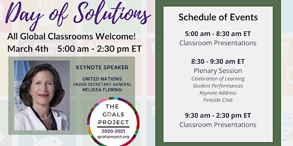 #GoalsProject Day of Solutions: Online event for global classrooms