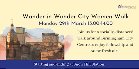 Wander in Wonder - City Women City Centre Lunchtime Walk - January 2021 primary image