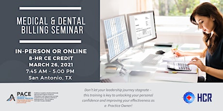 Hauptbild für Medical & Dental Billing Seminar - In Person CE event