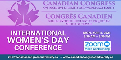 Canada’s International Women’s Day Conference 2021 (Gender Equity Workshop) primary image
