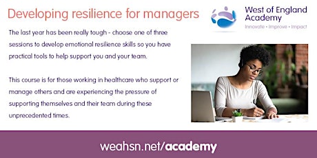 Developing resilience for managers primary image