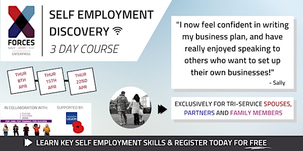 Self-Employment Discovery 3 Day Course: Tri-Service Spouses and Families