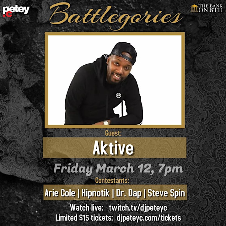 DJ Petey C Presents "Battlegories" - The Battle at The Bank (DJ Battle) image