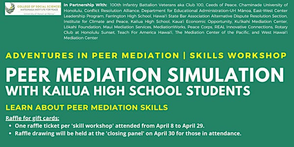 Peer Mediation Simulation | Skills Workshop