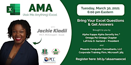 Ask Me Anything - Excel (Free Online Training Event) primary image