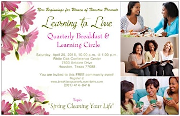 New Beginnings for Women Presents Quarterly Breakfast and Learning Circle primary image