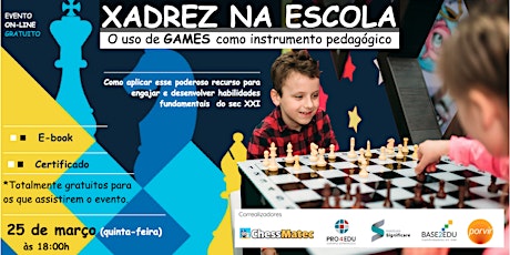 Imagem principal do evento Xadrez na escola: o uso de games como instrumento pedagógico
