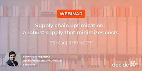Imagen principal de LIVE | Supply chain optimization: a robust supply that minimizes costs