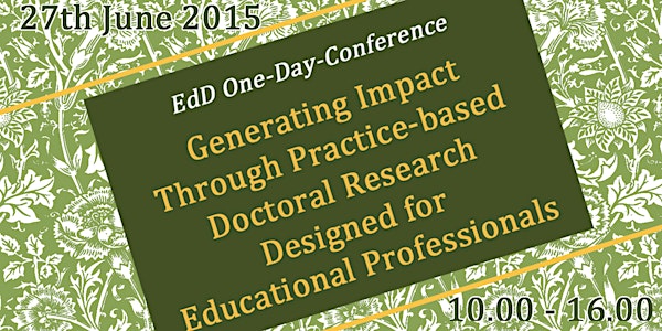 Generating Impact Through Practice-based Doctoral Research for Educational Professionals