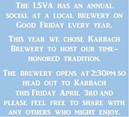 LSVA Social at Karbach Brewery primary image