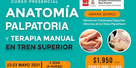 Imagen principal de ANATOMIA PALPATORIA Y TERAPIA MANUAL EN TREN SUPERIOR