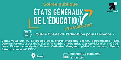 Soirée publique : Participez à la charte de l'éducation - Visio 10/03