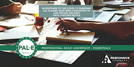 2-Day 9am-5pm  Professional Agile Leadership Essentials- Pacific Time Zone primary image