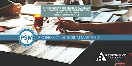 2-Day 9am-5pm Professional Scrum Master  II (PSM II) - Pacific Time Zone primary image