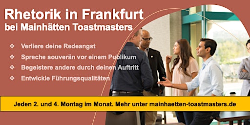 Imagem principal do evento Rhetorik bei Mainhätten Toastmasters