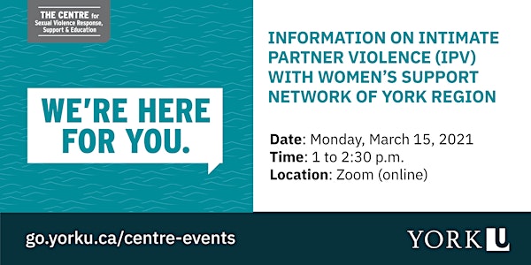 Information on Intimate Partner Violence (IPV)