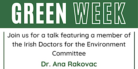 "Medics Gone Green" – Irish Doctors for the Environment Talk primary image