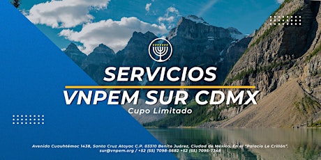 Imagen principal de VNPEM Sur CDMX 2 Servicios Domingo 14 de Marzo