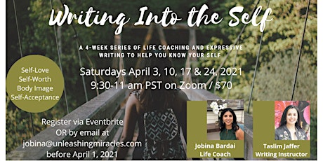 Writing into the Self: Series of 4 Workshops (details in description)