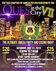 QUES IN THE CITY VII...THE ULTIMATE OMEGA PARTY AND CASINO NIGHT primary image