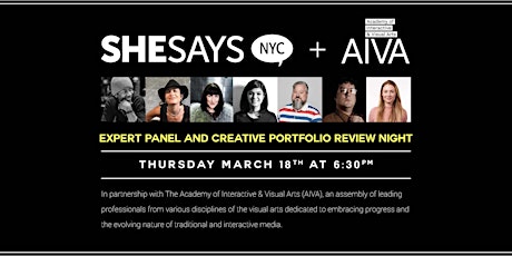 Creative Portfolio Night: AIVA x SheSays NY primary image