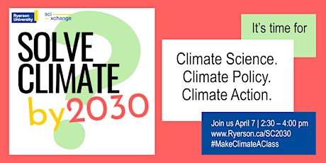 Image principale de Solve Climate by 2030 - Toronto Webinar