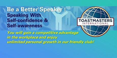 Be a better speaker! Build self-confidence and self-awareness !(via Zoom)