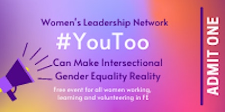 #YouToo — Can make intersectional gender equality the reality in FE primary image