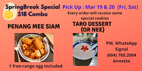 Combo: Mee Siam & Taro Dessert (Or Nee) primary image