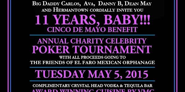 11th Annual Cinco De Mayo Charity Celebrity Poker Tournament