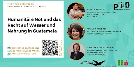 Webinar: Humanitäre Not und das Recht auf Wasser und Nahrung in Guatemala
