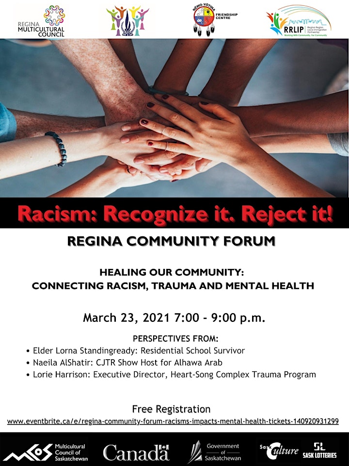  Regina Community Forum - Racism's impacts mental health. image 
