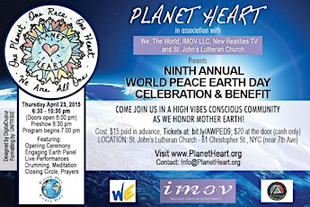 Planet Heart's 9th Annual World Peace Earth Day Celebration primary image