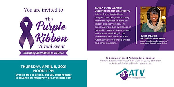 Alternatives to Violence Purple Ribbon Virtual Event