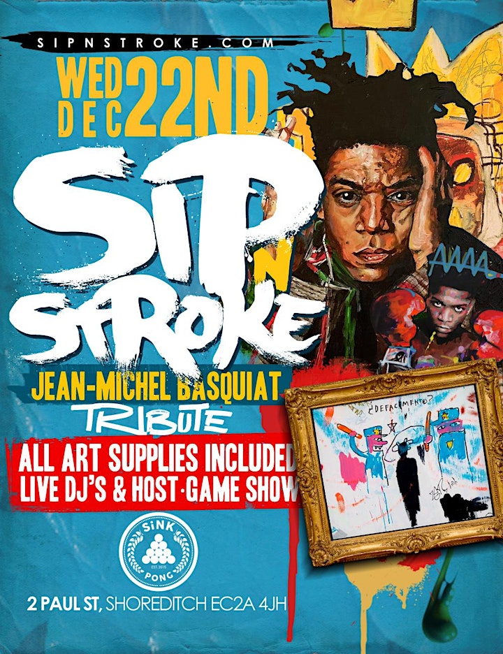 
		Sip 'N Stroke | XMAS PARTY - Jean-Michel Basquiat Tribute | Sip and Paint image
