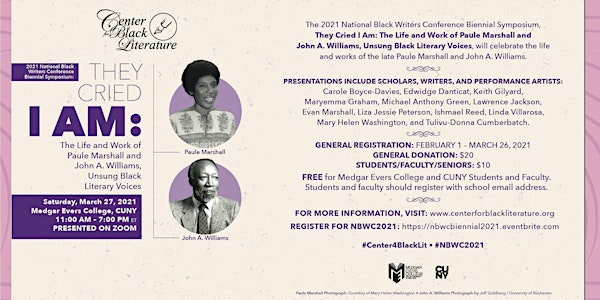 2021 National Black Writers Conference Biennial Symposium