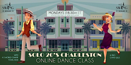 Solo 20s Charleston Dance Class on Zoom primary image