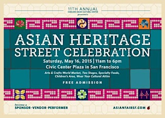 Asian Pacific Am Heritage Month & Asian Heritage Street Celebration Kickoff primary image