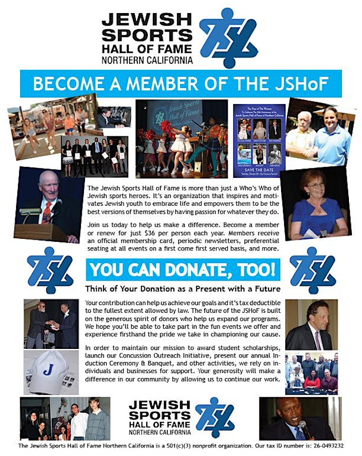 Jewish Sports Hall of Fame Membership & Donations image