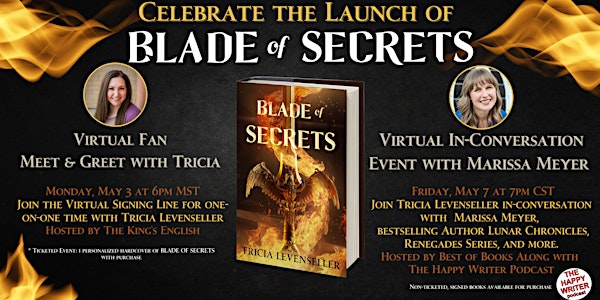 Blade of Secrets Launch with Tricia Levenseller & Marissa Meyer