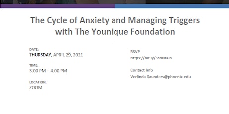 The Cycle of Anxiety and Managing Triggers with The Younique Foundation primary image