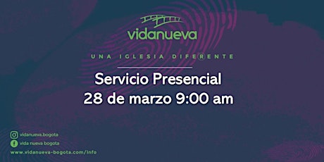 Imagen principal de Servicio 28 de marzo 9:00 a 10:30