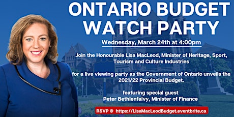 Budget Viewing Party with Minister Lisa MacLeod