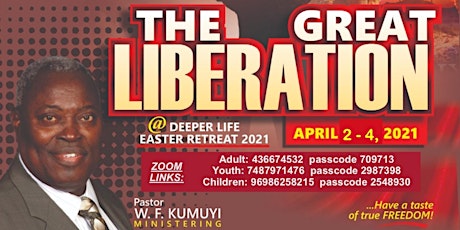 Easter Retreat 2021 - THE GREAT LIBERATION primary image