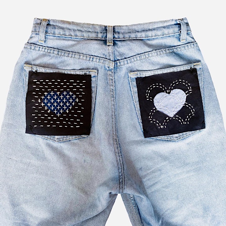 
		SASHIKO + BORO HEART PATCHES | DONATIONS TO BLACK VISIONS COLLECTIVE image
